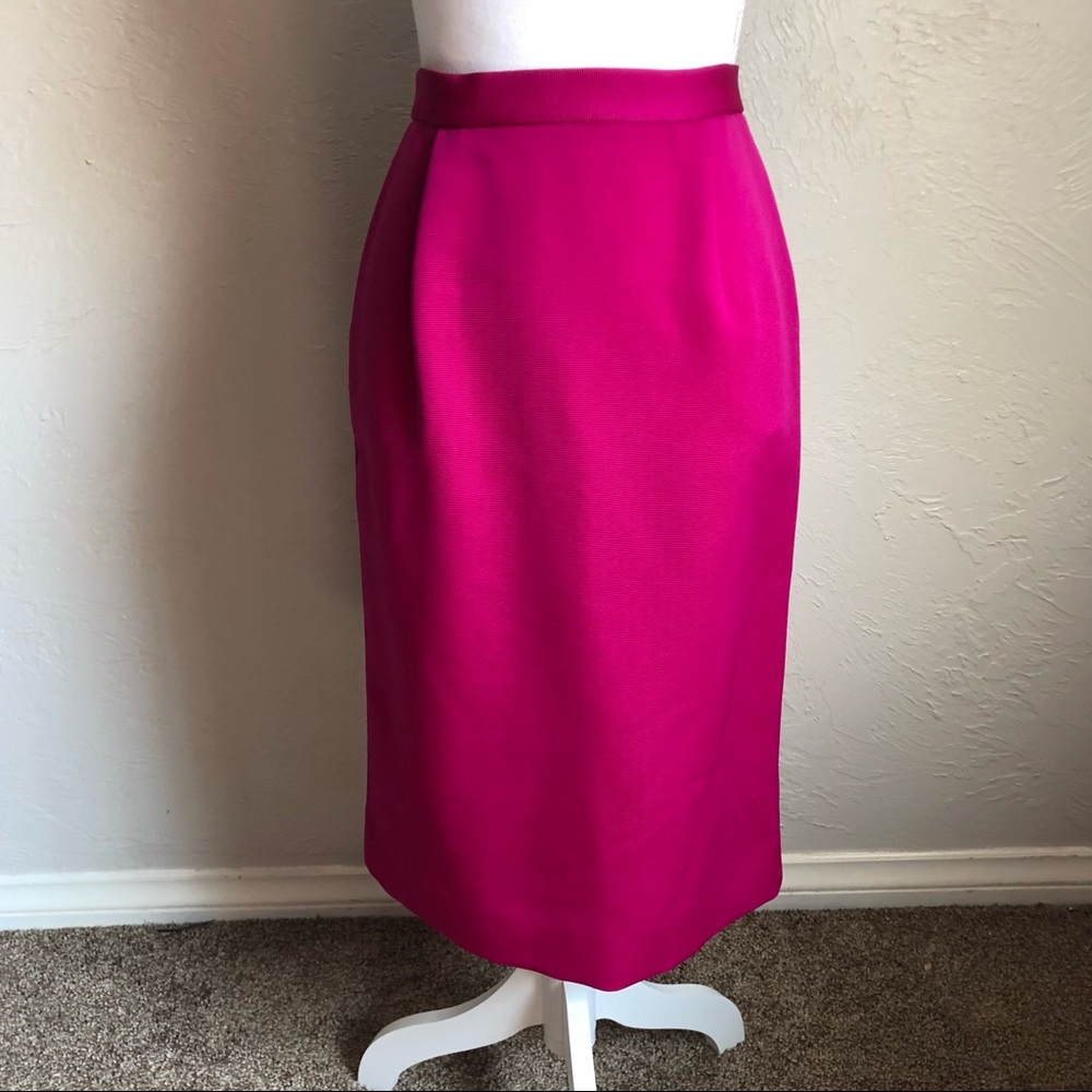 David Warren Vintage Straight Skirt 8 Fuchsia